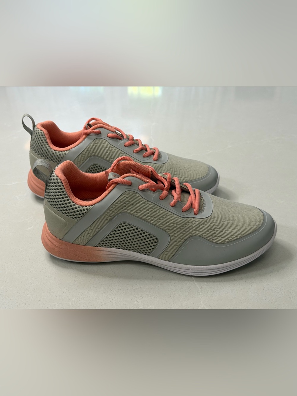 Vionic Agile Jojo Ombre Gray Peach Pink Walking Sneakers, 8.5